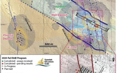Spanish Mountain Gold Drills 0.82 g/t Gold Over 139.82 Metres and a Second, Deeper High-Grade Intercept in the Same Drill Hole of 33.54 Metres Grading 2.19 g/t Gold