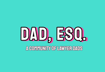 Dad, Esq. Logo. A Community of Lawyer Dads