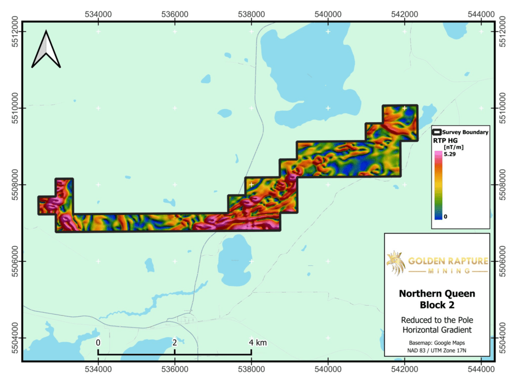 Golden Rapture Image of Drone Magnetic Survey: Block 2