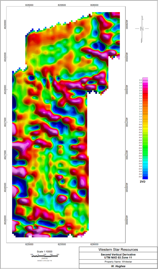 Figure 6: Second Vertical Derivative (2VD) image of the property