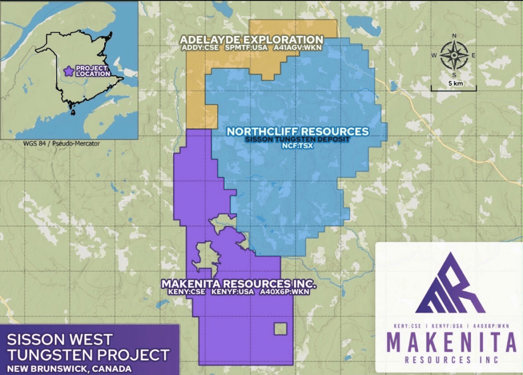 Figure 1 - Sisson West Project New Map With Significant Acreage Increase
